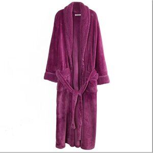 Richie House Women’s Robe Size XL Purple Plush Soft Warm Fleece Cozy Bathrobe